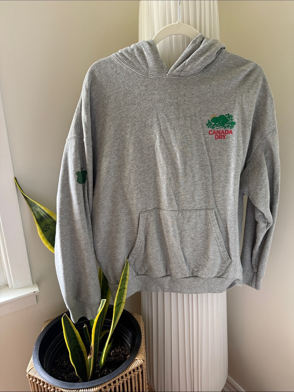 Roots Gray Crewneck Hoodie with Canada Dry Logo